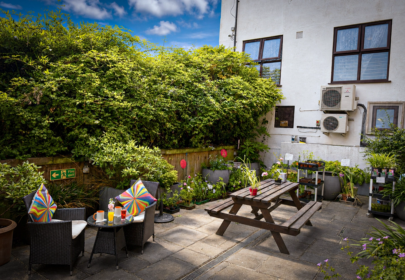 courtyard garden at Ashbrook Nursing Home, Romford